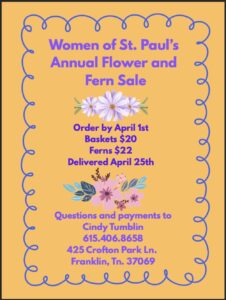 WSP-flowers-2026 Vacation Bible School